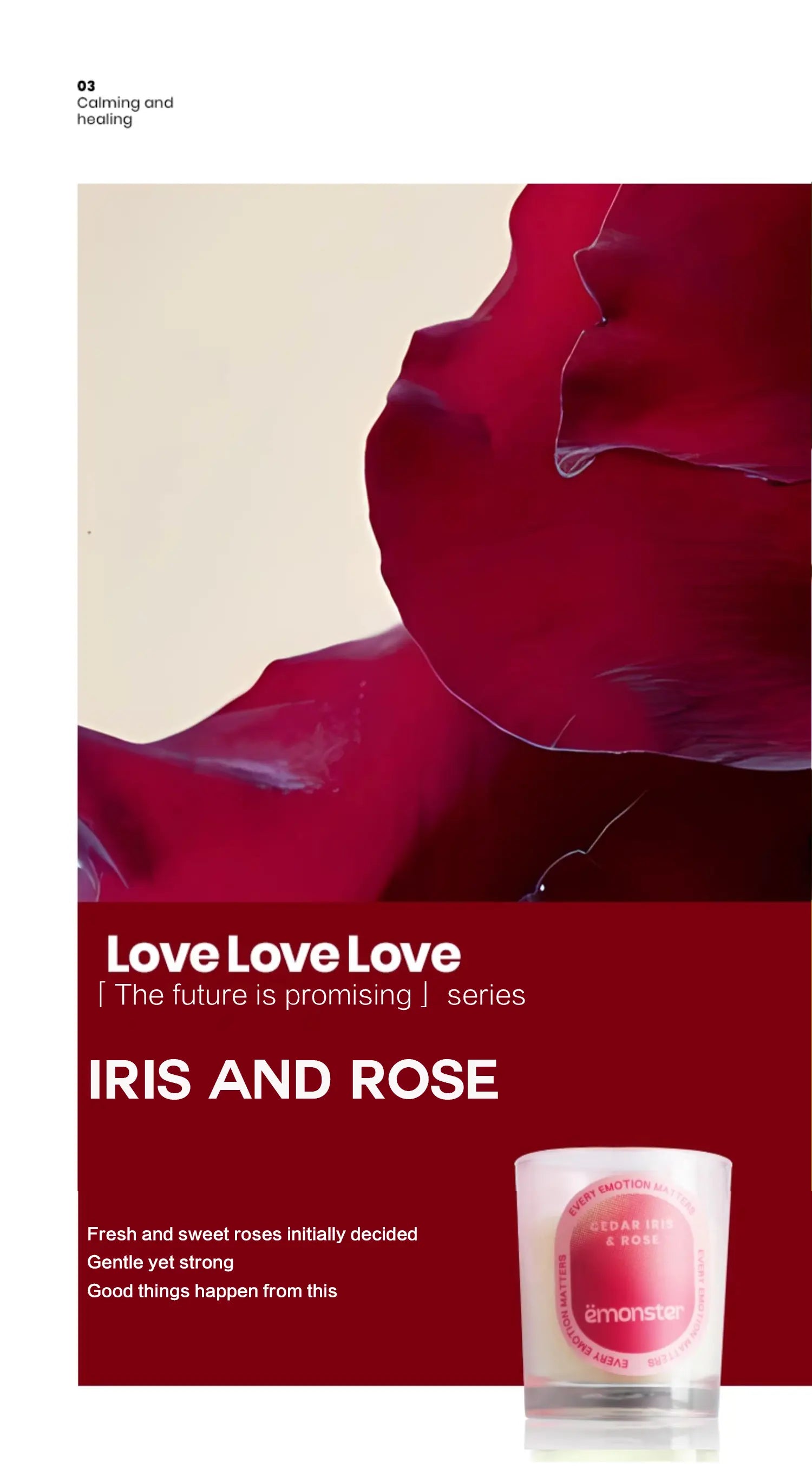 emonster-scented candle-Christmas series-iris and rose