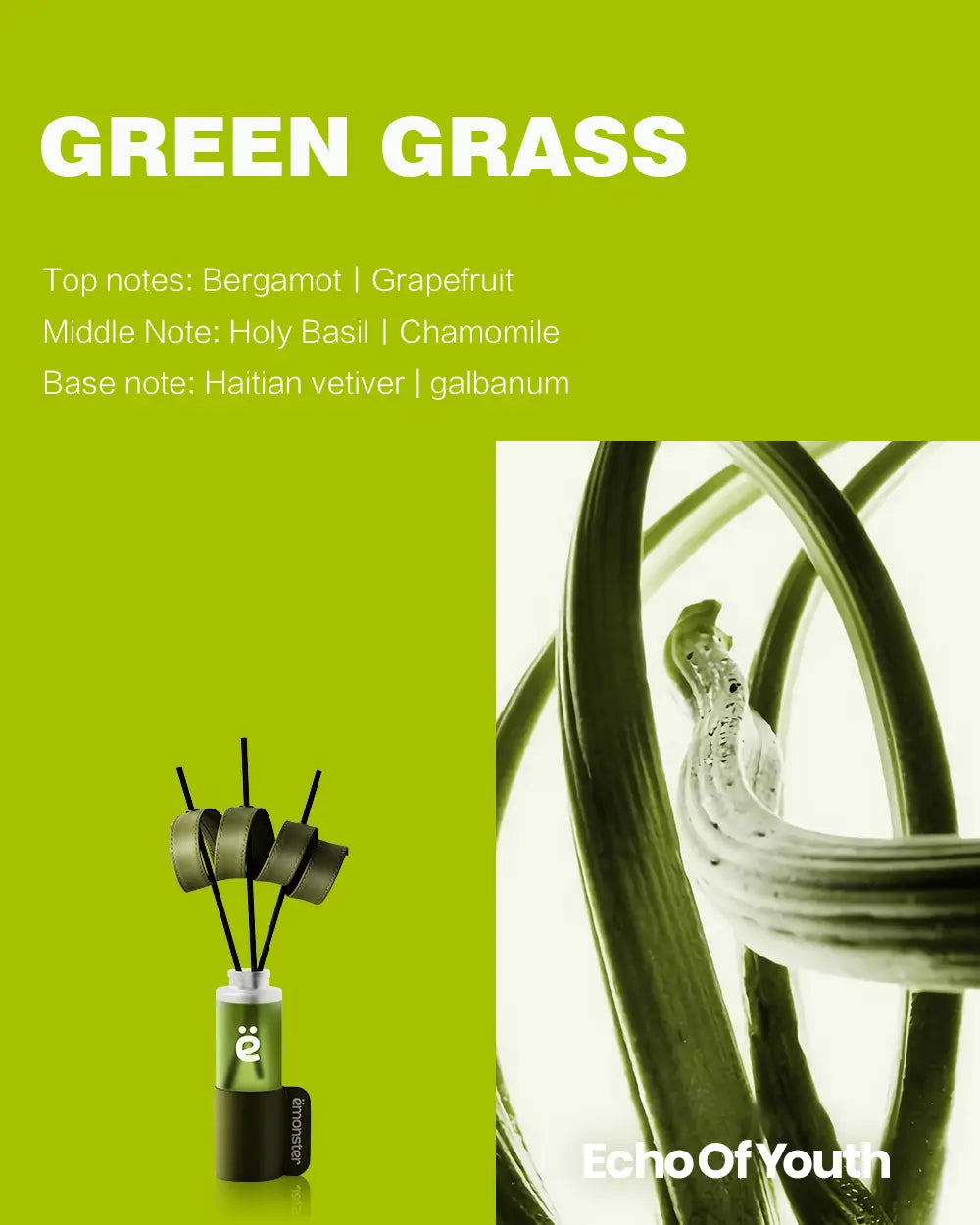 emonster-Fireless Aromatherapy-Morning dew on green grass